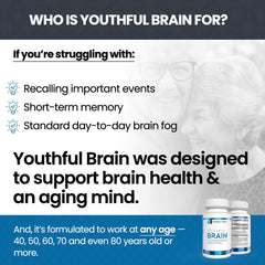Vitality Now Youthful Brain bottle with packaging suggests sustained use