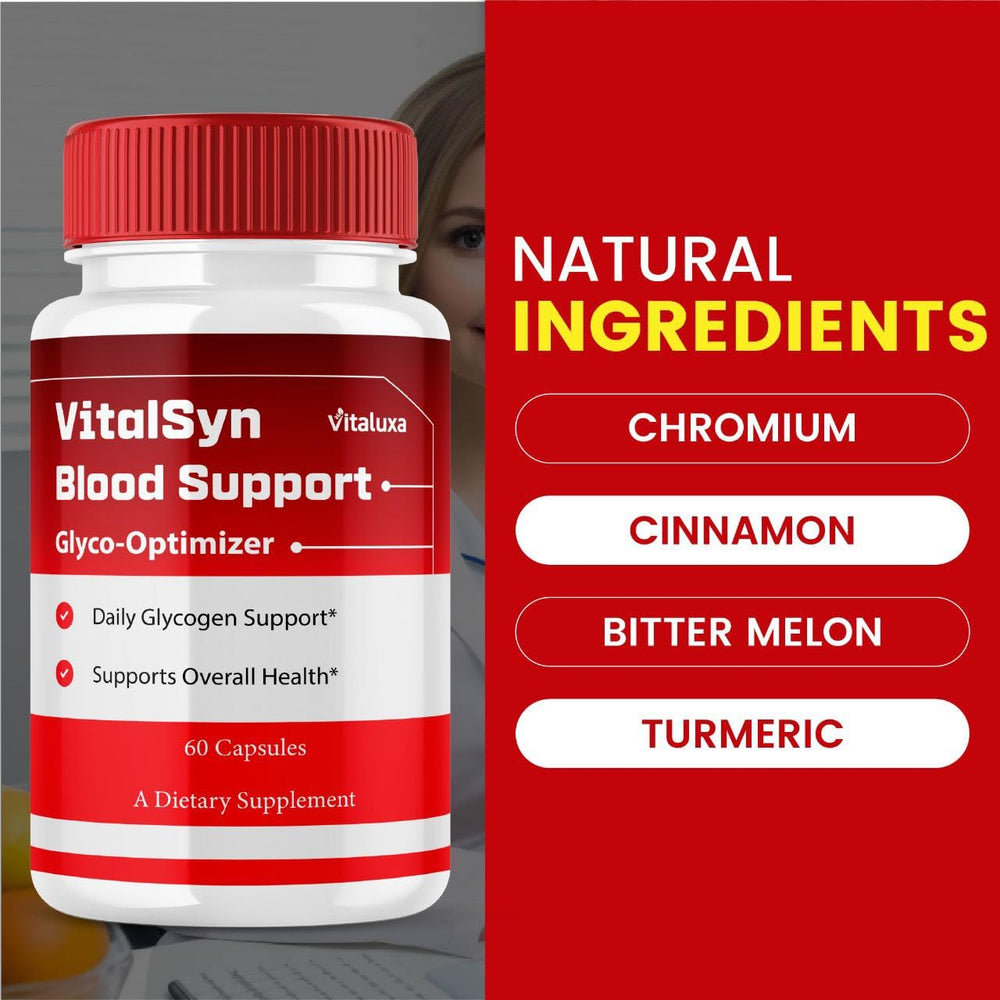 Vitaluxa Vitalsin Glyco Optimizer capsules pack showcasing advanced formula