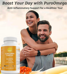 VitalRemedyMD PuroOmega Curcumin omega-3 oil bottle.