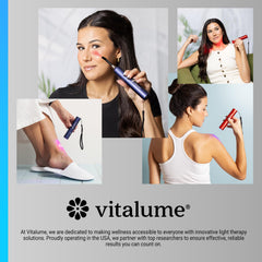 Vitalume wand with rechargeable battery enables cordless use.