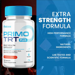 Vitaluxa PrimoTRT box arrangement on desk showcases product collection
