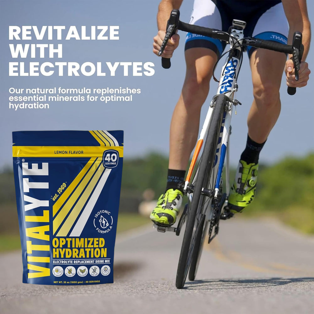 Vitalyte hydration bottle during workout session showcases convenient ready-to-drink refreshment.