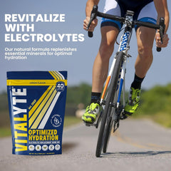 Vitalyte hydration bottle during workout session showcases convenient ready-to-drink refreshment.