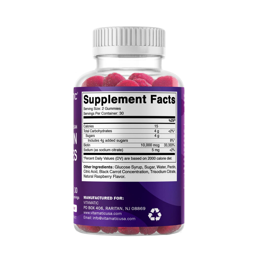 Vitamatic Biotin Gummies may help skin radiance