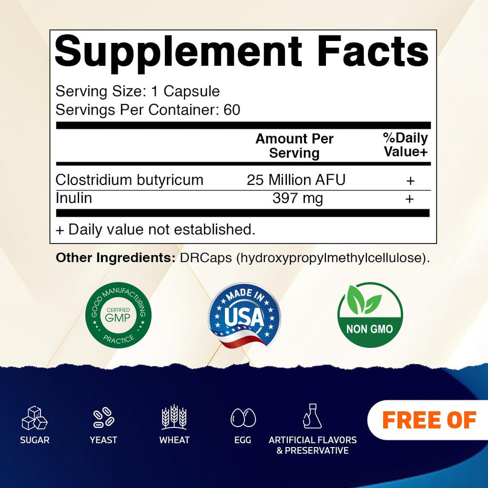 Close-up of Vitamatic 25 Million capsules highlighting delayed-release design