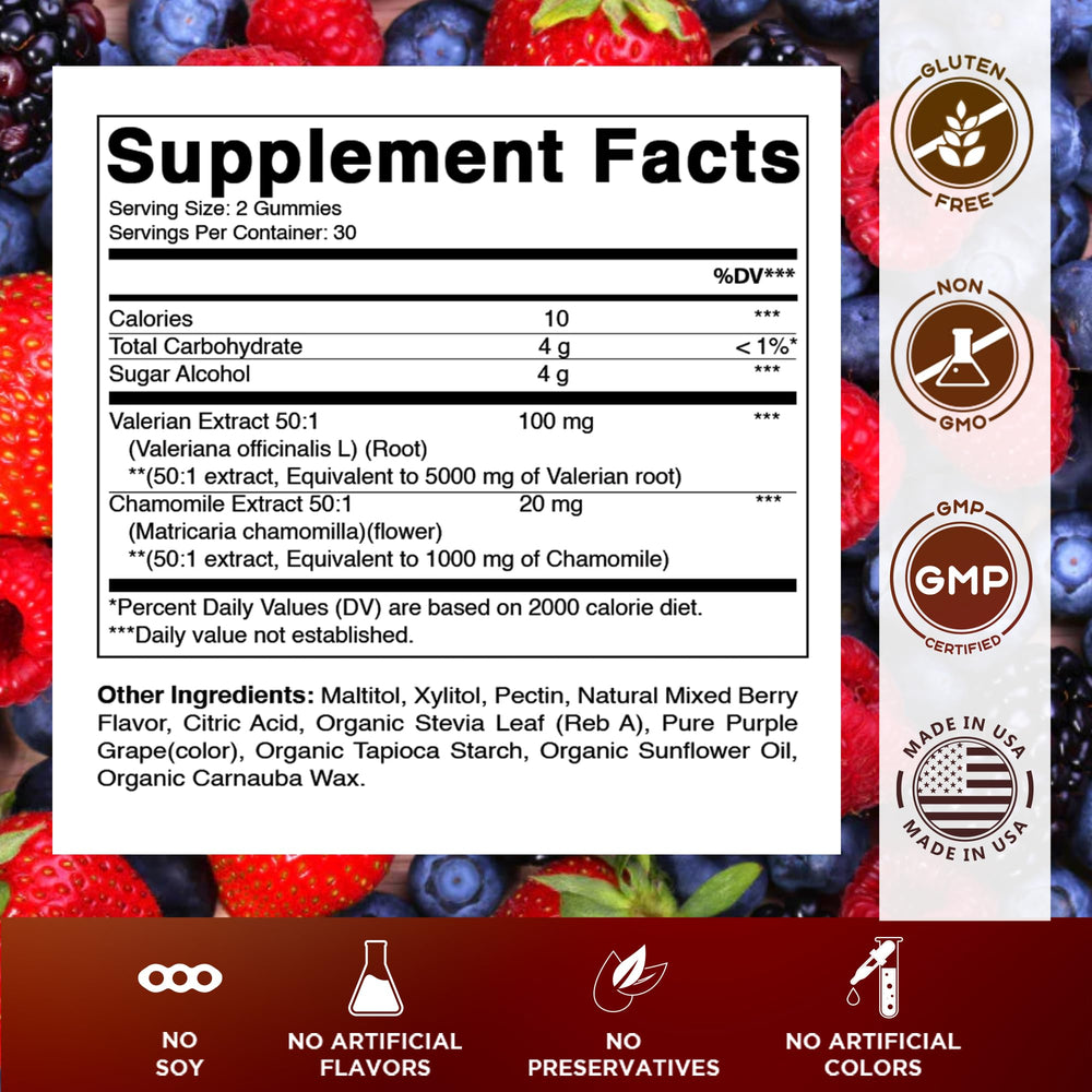 Vitamatic gummies close-up showing soft texture and mixed berry flavor for daily use.