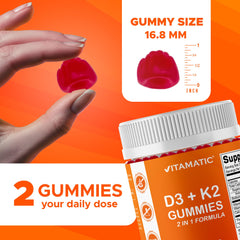 Serving plate of Vitamatic gummies ready for daily use
