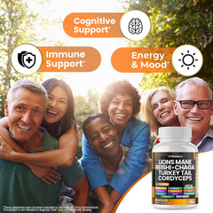 Vitamax MycoBoost ingredients blend featuring chaga, lion's mane and other mushrooms