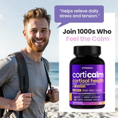 Vitamax Pure Calm mood balance graphics hint at steady days.