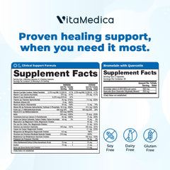VitaMedica antioxidants and bioflavonoids label close-up highlighting formula protection.