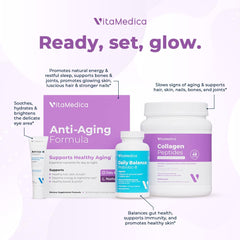 VitaMedica calcium, magnesium, vitamin D shown for bone health support.
