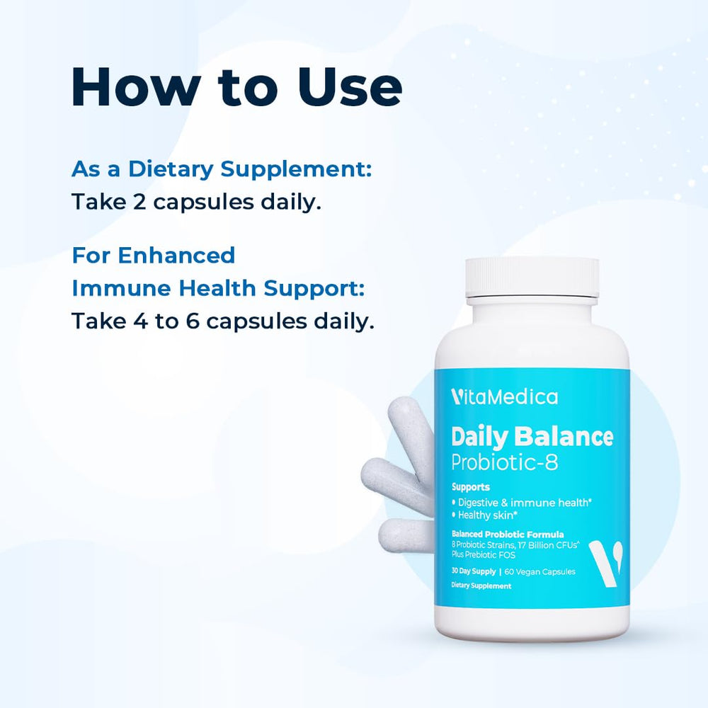 VitaMedica Probiotic-8 capsules with immune-support implications