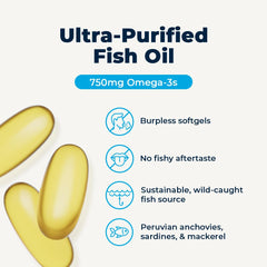 VitaMedica EPA and DHA softgel capsules designed for cognitive and immune support.