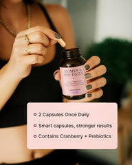 Vitamin Bounty Women's Pro-Daily Probiotic with ashwagandha, cranberry and black cohosh.
