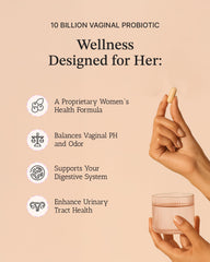 Vitamin Bounty Women's Pro-Daily Probiotic capsules being poured into a hand.