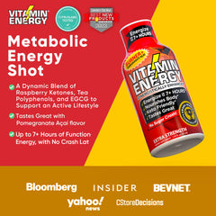 Vitamin Energy Burner+ vegan gluten-free badge signals ethical dietary option