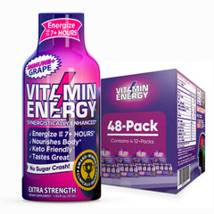 Vitamin Energy Immune+ grape shot pack shown for daily energy and focus