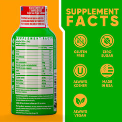 Vitamin Energy Immune+ shot pouring into glass for quick renewed energy