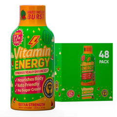 Vitamin Energy Immunes+ Watermelon Burst bottle front for on-the-go energy and focus