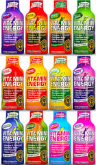 Vitamin Energy shot being poured into a glass for a quick pick-me-up.