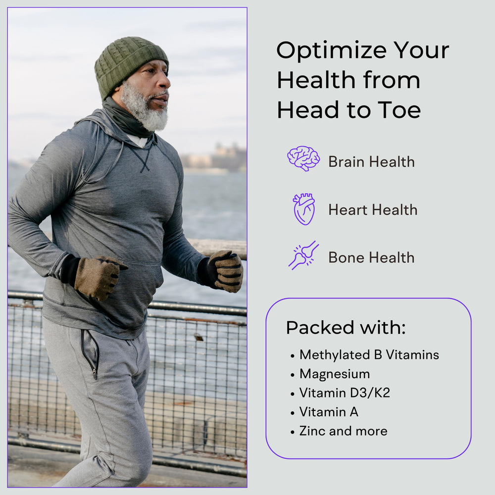 VitaminIQ doctor-formulated label graphic signals science-backed daily health support.