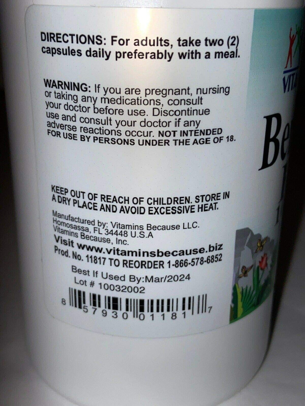 Vitamins Because berberine bottle on kitchen shelf for routine.