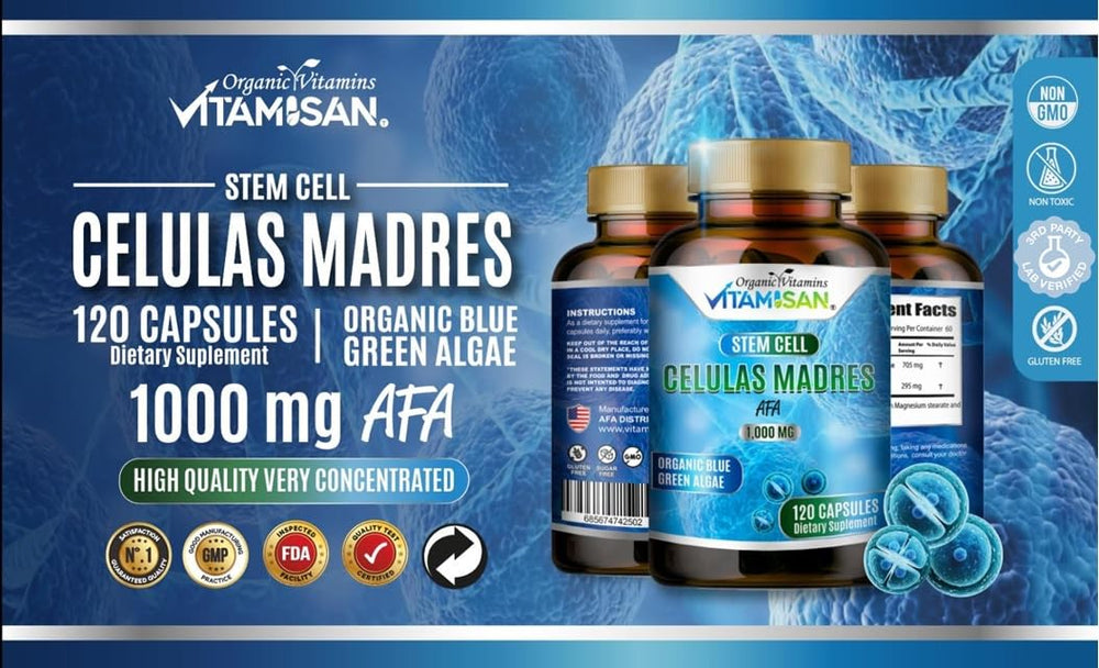 VITAMISAN Spirulina green superfood illustrating antioxidant nutrition