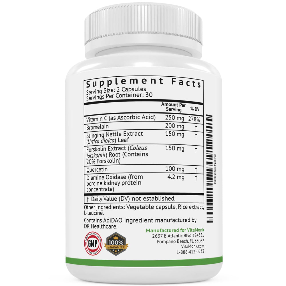 VitaMonk HistaResist DAO enzyme symbol emphasizing digestive support