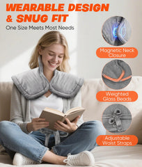 VITANEST magnetic button and waist straps help secure the pad in place