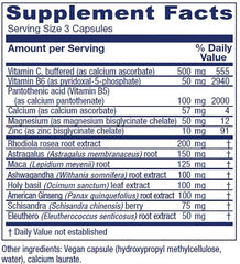 Vitanica Adrenal Assist bottle closeup—nutrient blend supports adrenal function and energy.
