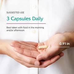 Close-up of Vitanica Adrenal Assist ingredients list including vitamins and minerals