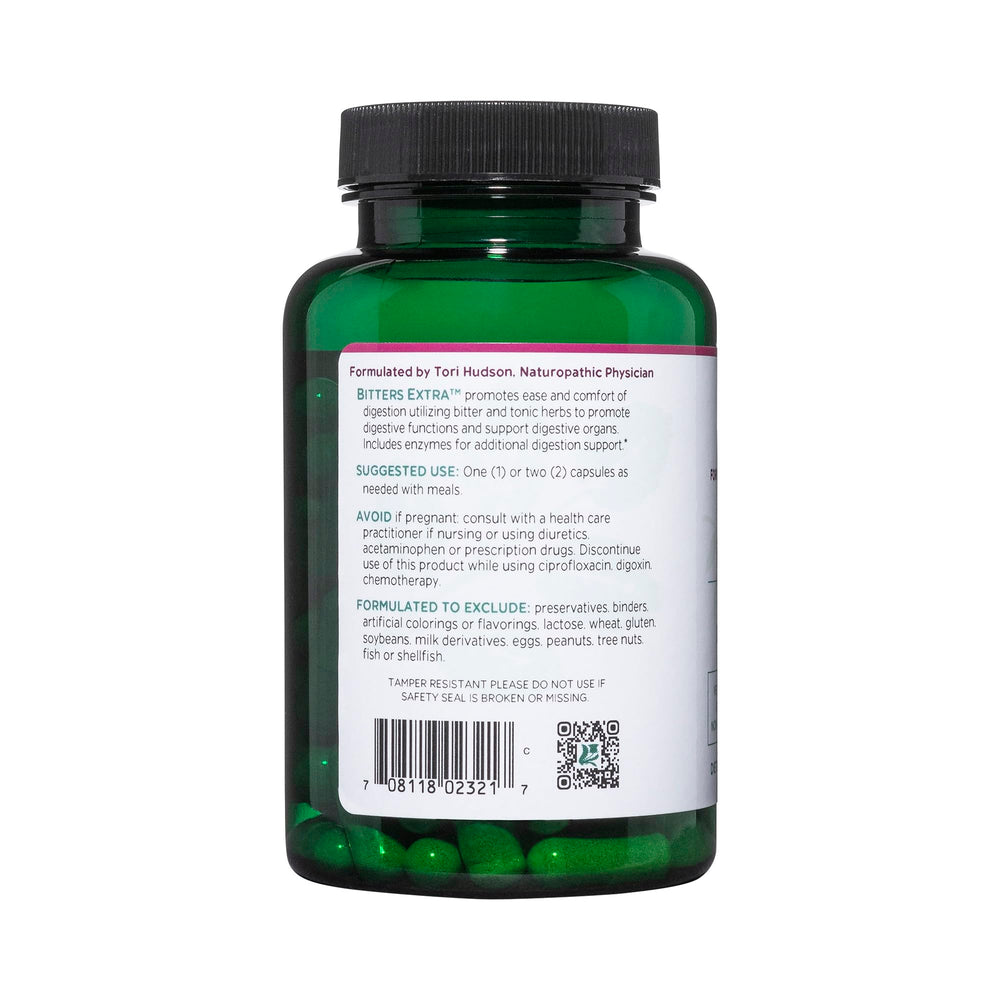Vitanica Bitters Extra ingredients section with herbs and enzymes