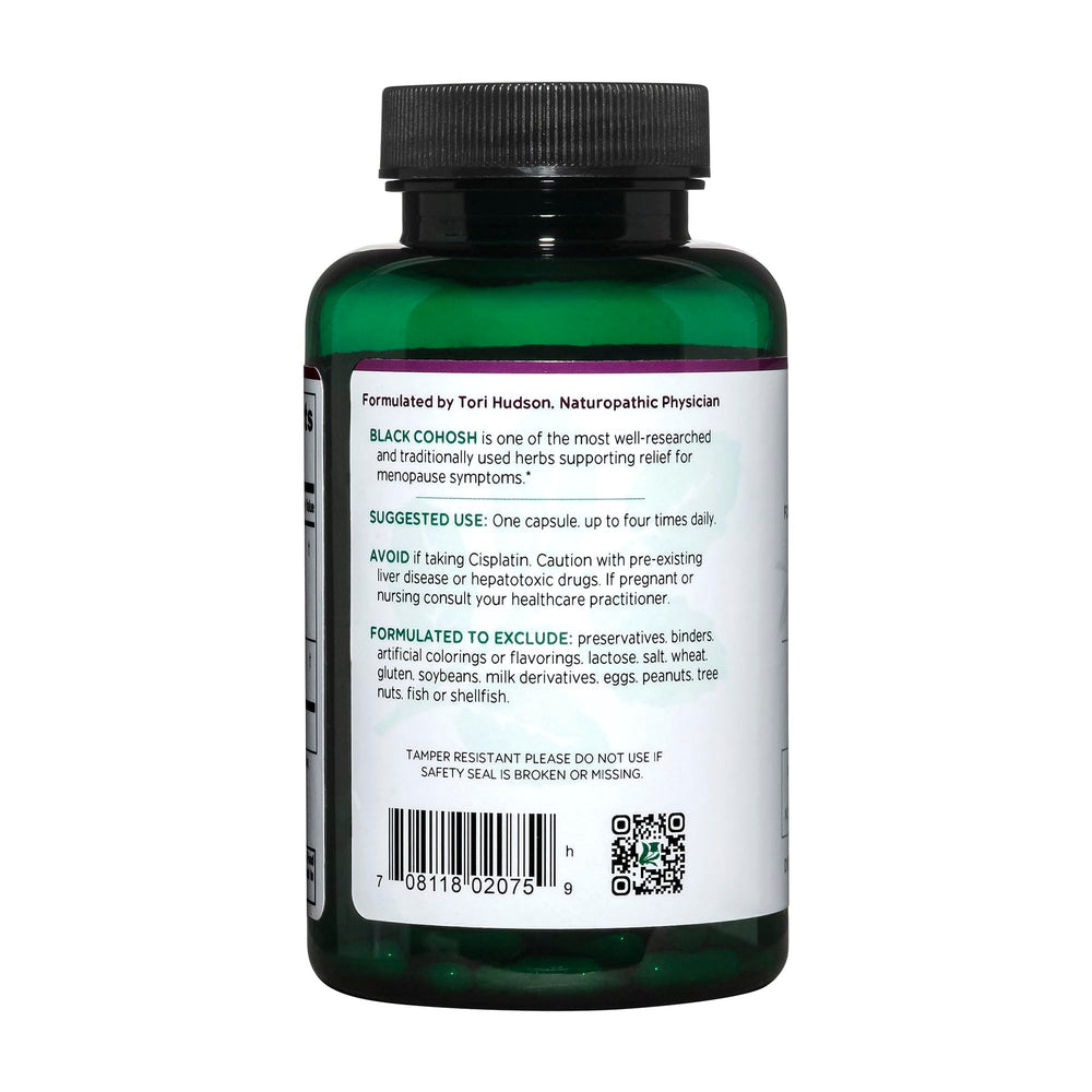 Back label on Vitanica bottle describes glycoside content for informed use.
