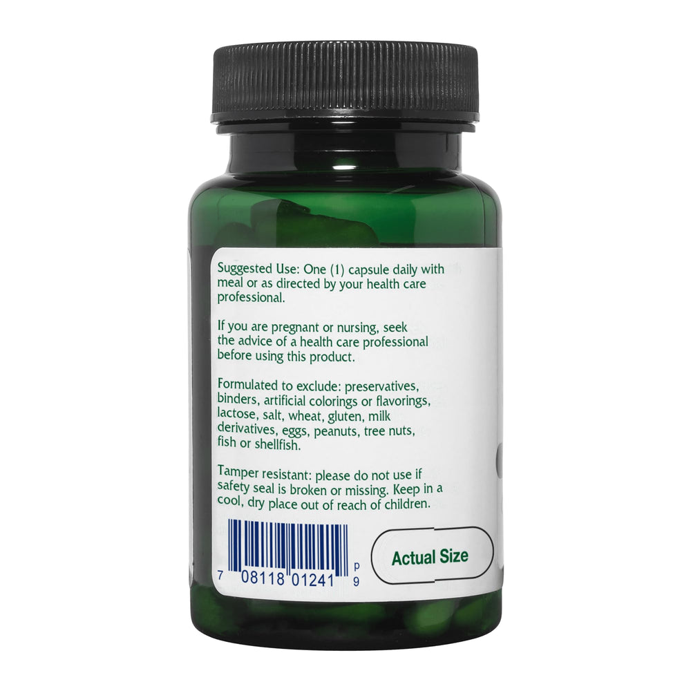Label of Vitanica CoQ10 Extra shows non-GMO vegan formulation
