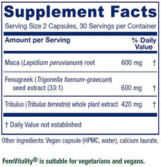 Vitanica FemVitality capsules ready for daily use to support sexual wellness.