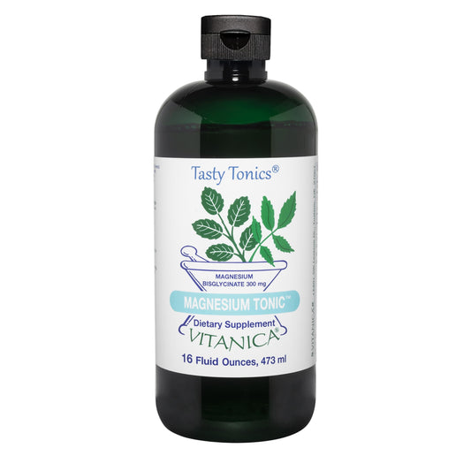 Vitanica Magnesium Tonic bottle front view for daily support