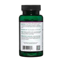 MindBlend capsules beside bottle label highlighting vegan-friendly brain support