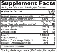 Vitanica Opti-Recovery capsules close-up highlight vegan capsules for post-surgery vitality.
