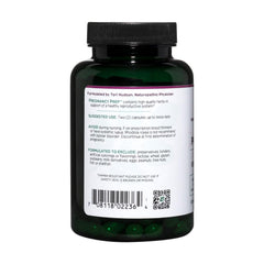 Vitanica Pregnancy Prep capsules closeup emphasizes vegan capsules and botanical blend.