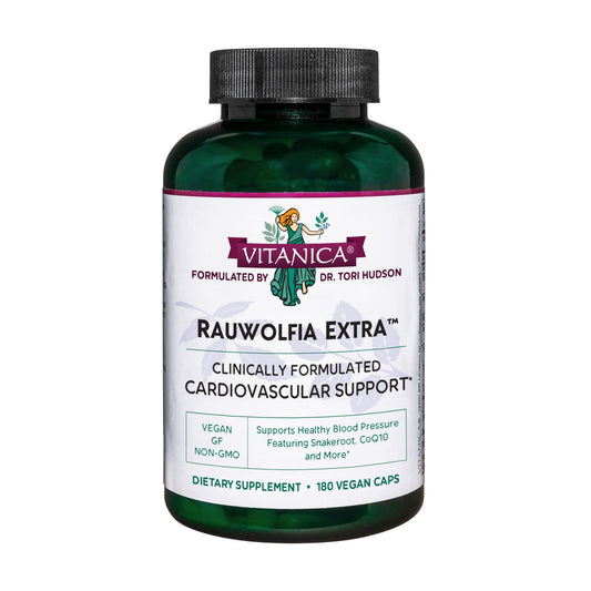 Vitanica Rauwolfia Extra bottle front showing heart health support