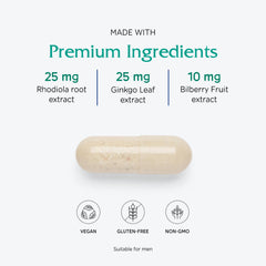 Plant-based digestive enzymes in Vitanica Senior Symmetry support digestion.