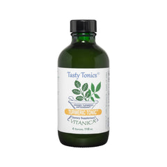 Vitanica Turmeric Tonic bottle pour for daily supplement ritual