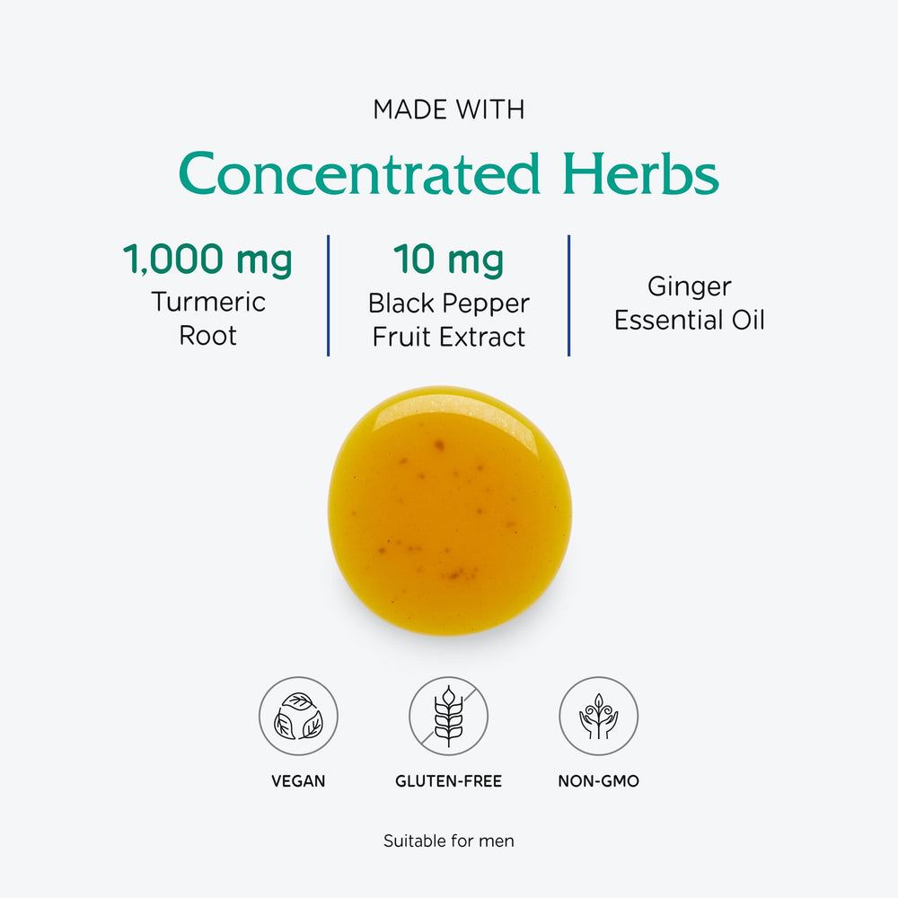 Vitanica Turmeric Tonic ingredients panel highlighting turmeric and ginger