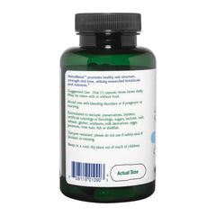 Vitanica VeinoBlend capsules close-up, non-GMO and vegan-friendly.
