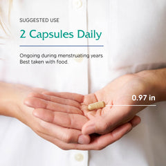 Vitanica Women's Phase I vegan formula indicating plant-based nutrients.