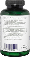 Vitanica Women's Symmetry label info highlighting non-GMO, hypoallergenic, preservative-free formulation.