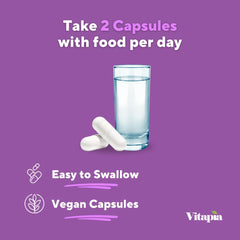 Vitapia bottle on kitchen counter suggests convenient daily supplementation.
