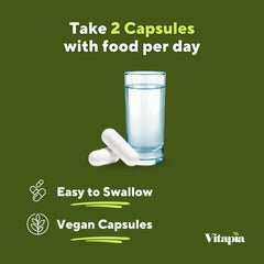 Packaging highlights gluten-free and vegan-friendly features for Vitapia fucoidan.