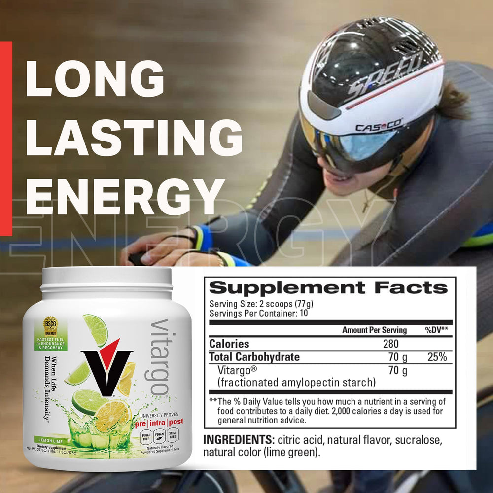 Vitargo lemon-lime mixed drink ready after training for recovery.
