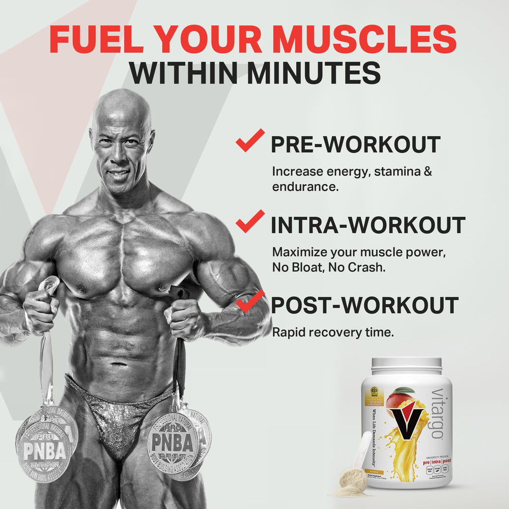 Vitargo Mango endurance fuel provides steady energy for longer workouts.